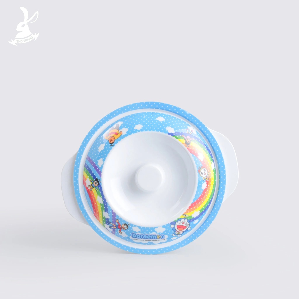 Bộ chén dĩa ăn dặm trẻ em hoa văn Doraemon Rainbow cao cấp thương hiệu Superware