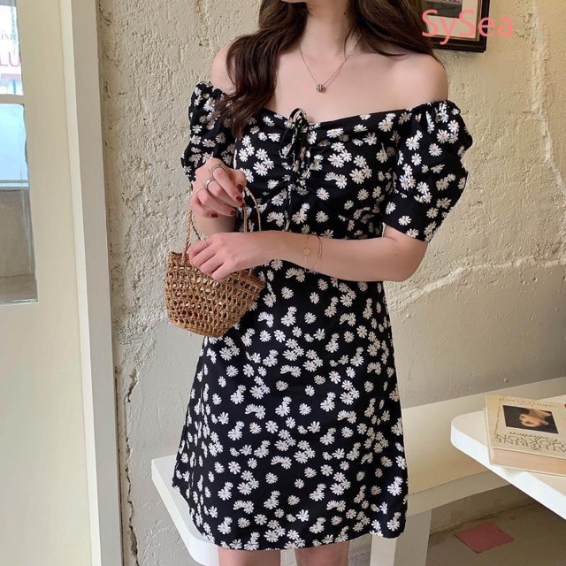 [HCM]Đầm Cúc Chun Cổ #Bigsize 60=>90