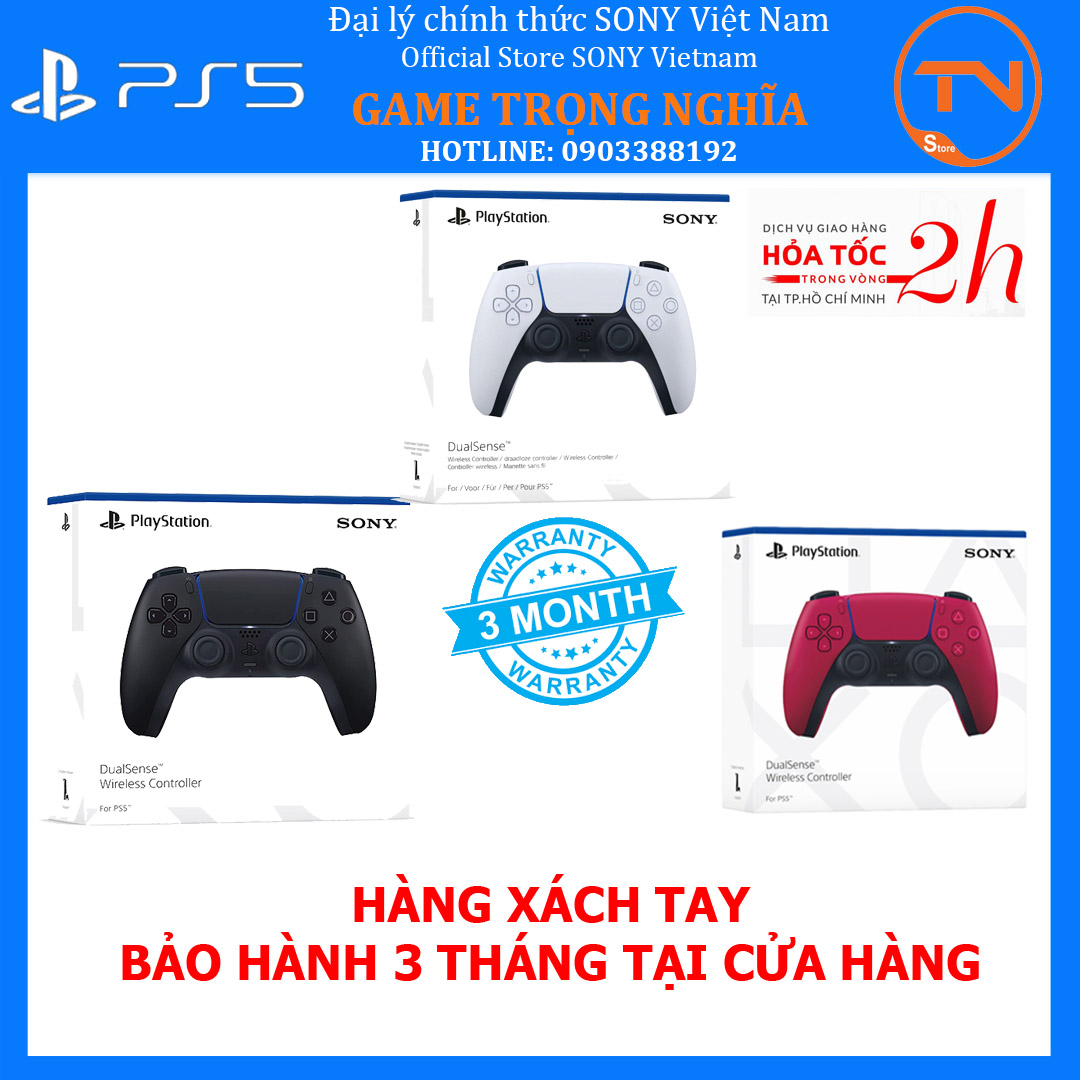 Tay Cầm PS5 DualSense Wireless Controller (Màu tùy chọn) – Hàng nhập khẩu bảo hành 3 tháng