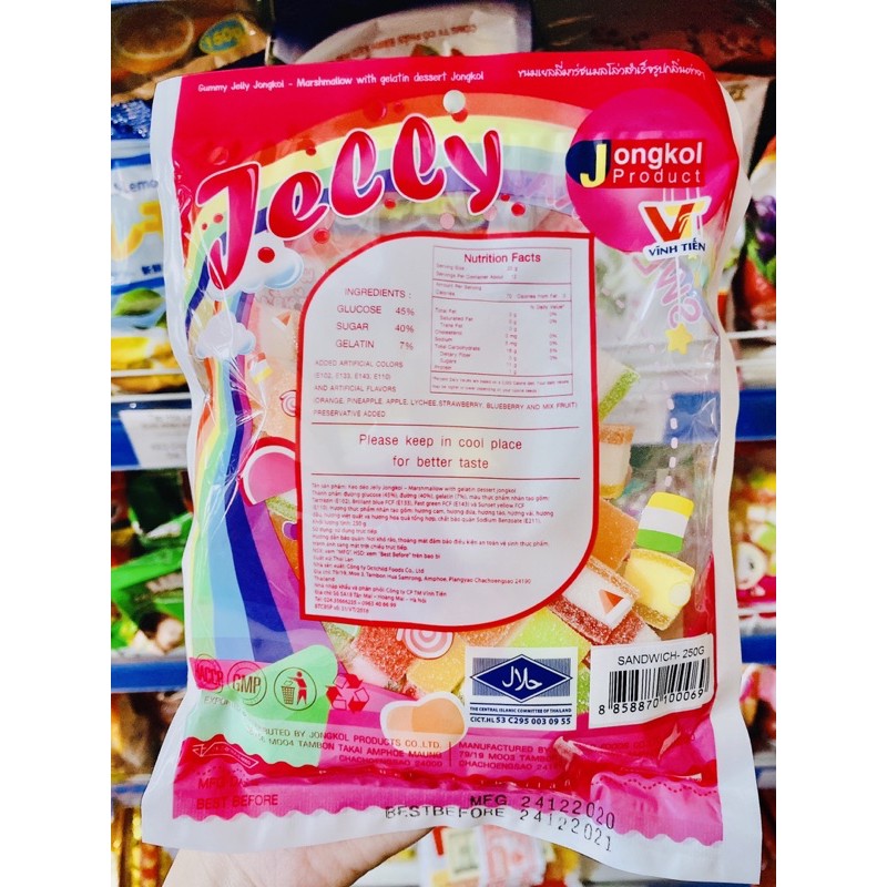 Kẹo Dẻo Jelly Jongkol 250G