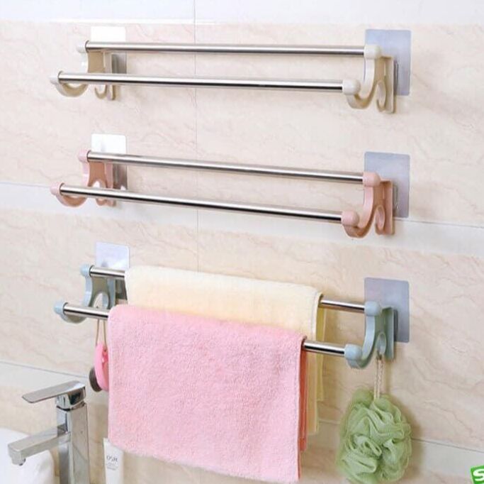 Giá Treo Khăn Nhà Tắm Nhà Bếp Không Cần Khoan Vít-giá treo khăn nhà tắm-móc treo khăn nhà tắm