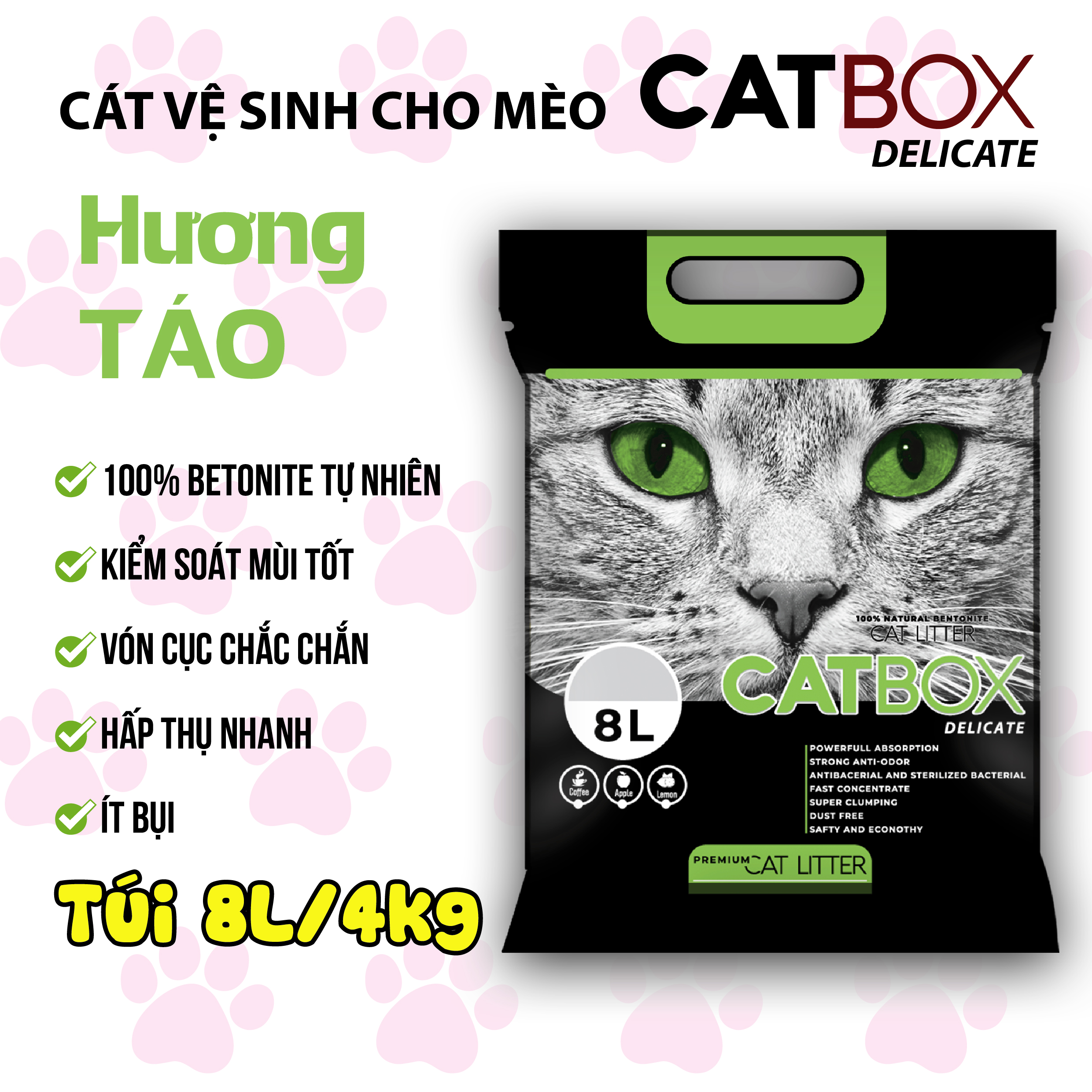 Cát vệ sinh cho mèo Catbox 8l 16l