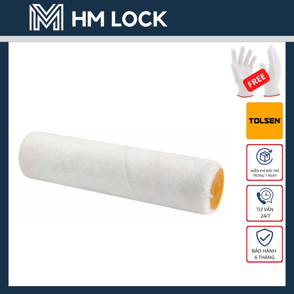 Ống lăn sơn trắng tolsen 40073 - hàng chính hãng - hm lock