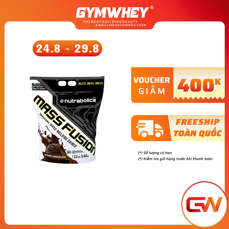 Sữa Tăng Cân Hỗ Trợ Xây Dựng C ơ B ắ p Nutrabolics Mass Fusion 12lbs 5.44Kg