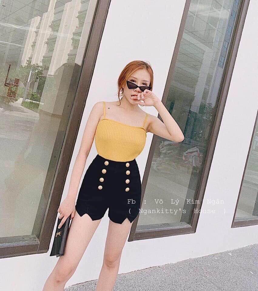 Quần sort kaki đính nút mẫu mới cực cá tính (kèm ảnh thật)