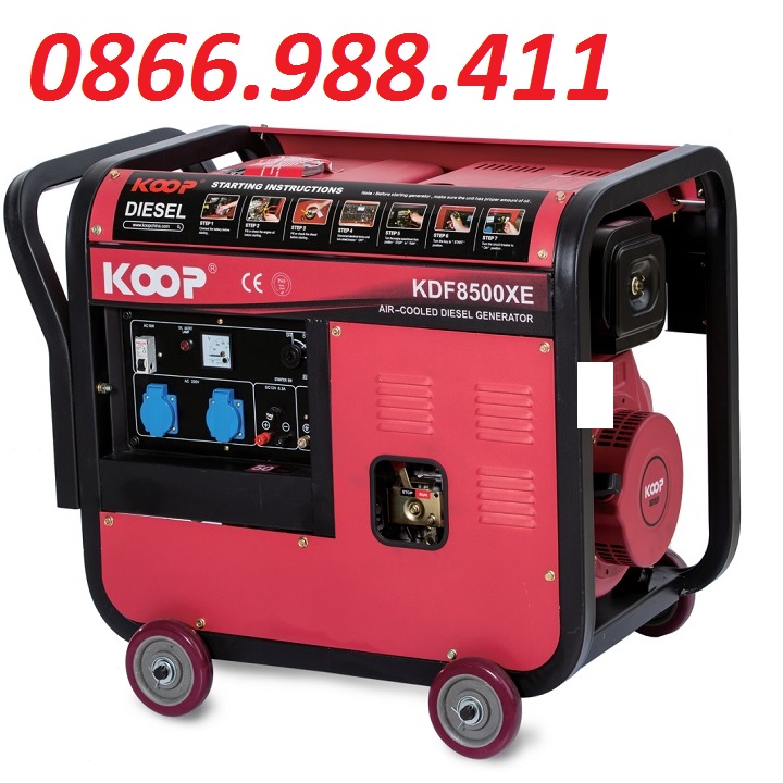 Máy phát điện chạy dầu 6kw koop kdf8500xe