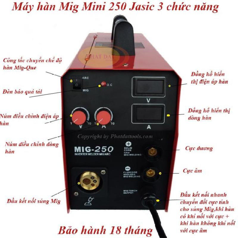 Máy hàn Mig không dùng khí 3 chức năng JASIC 250-MIG JASIC 250