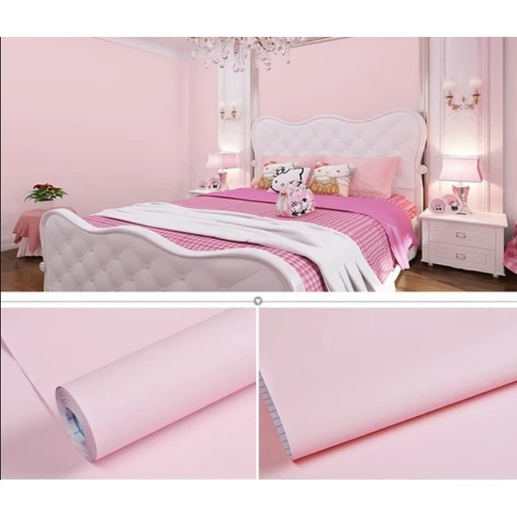1M Giấy Dán Tường Trang Trí 1 Màu Nhám Khổ 45Cm Có Keo Sẵn(Mua 1 Là 1 Mét, Mua 9 Là 9 Mét)