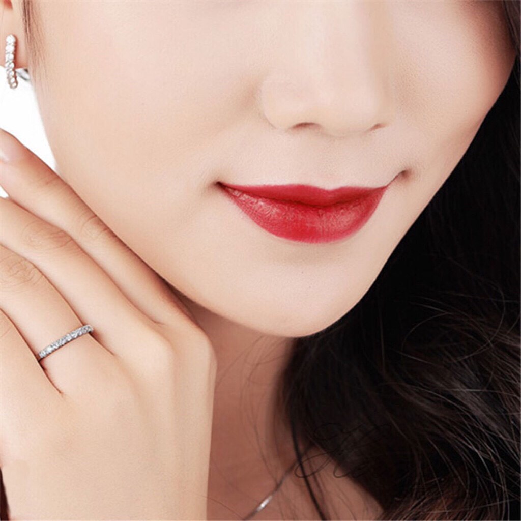 Nhẫn Bạc 1 Hàng Đá Xinh Lung Linh