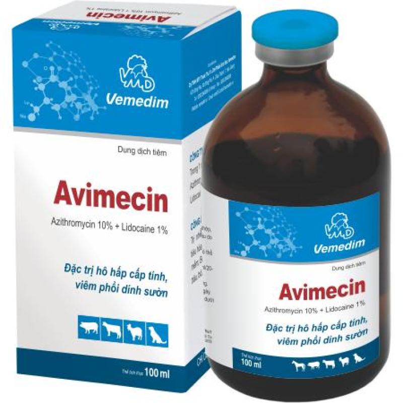 Trị nhiễm khuẩn cho chó mèo Avimecin (Chai 100ml), Vemedim