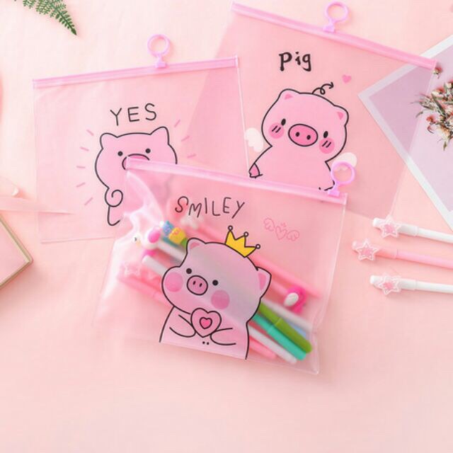 [HCM]TÚI ĐỰNG BÚT HÌNH HEO MỚI