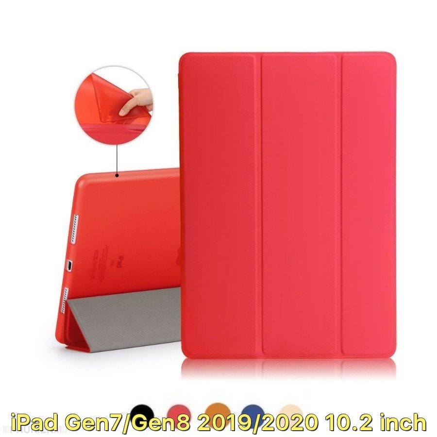 Bao da smart cover lưng dẻo nắp gập 2 tư thế hỗ trợ tắt mở tự động cho iPad Gen7/Gen8 2019/2020 10.2 inch