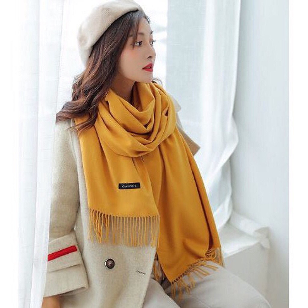 Khăn Choàng Cổ Nữ Cashmere chất vải Len mềm mịn
