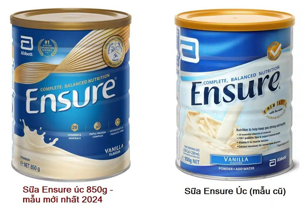 [ENSURE ÚC 850g] Sữa Bột Abbot Ensure Original 850g - Hàng Nội Địa Úc