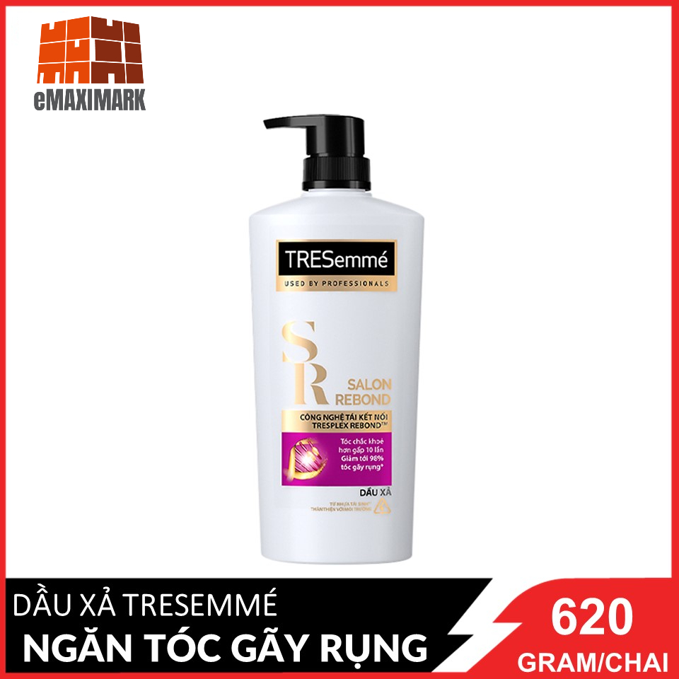 Dầu Xả TRESemmé Salon Rebond Ngăn Tóc Gãy Rụng (Trắng) Chai 620G