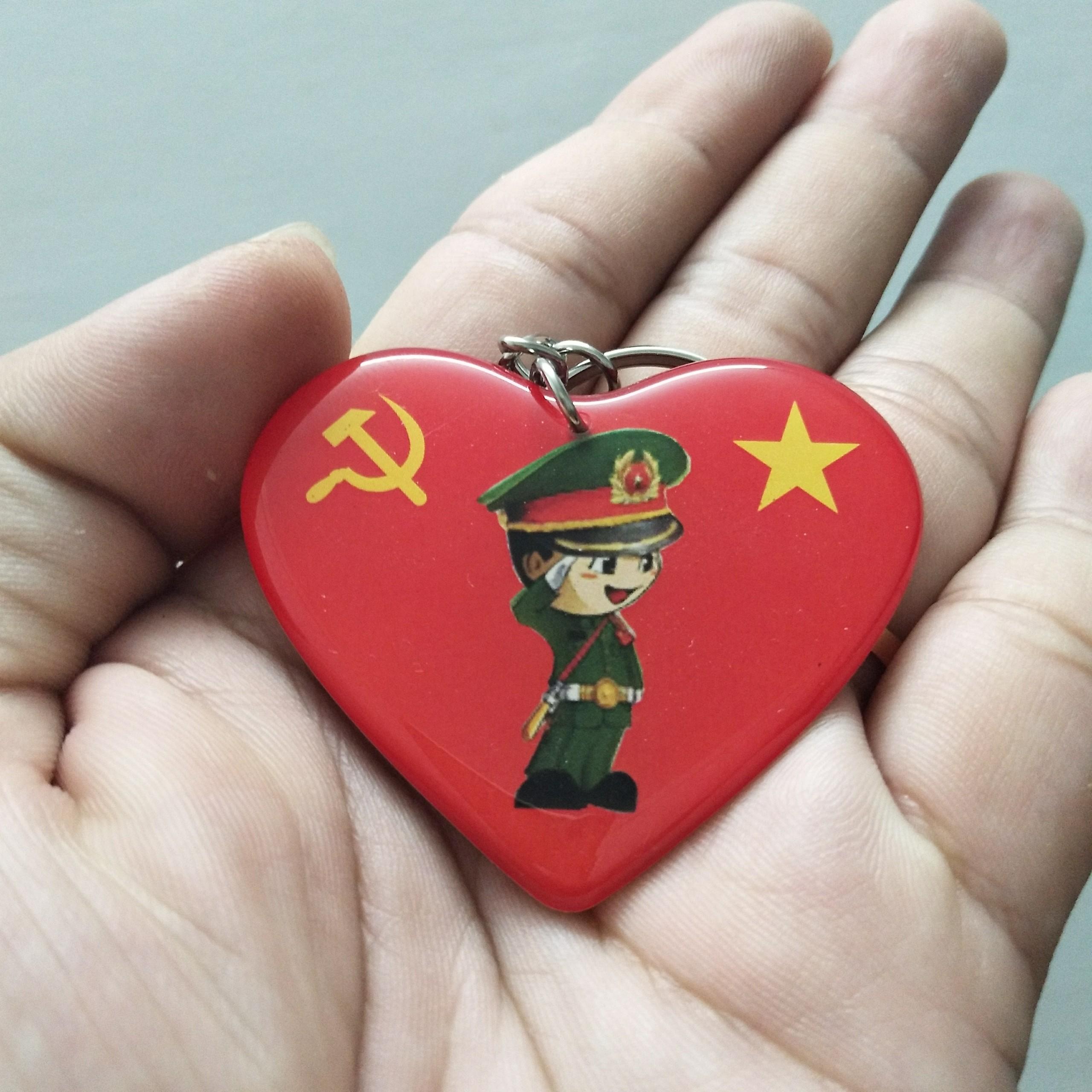 [HCM]Móc Khóa Trái Tim Tôi Yêu Lính Cute