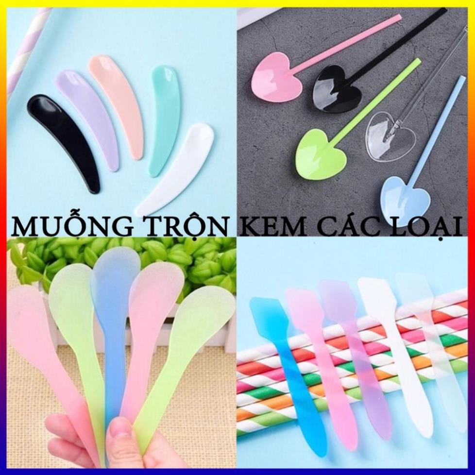 Muỗng trộn kem, khuấy kem - Muỗng kem face - Thìa Lấy Sản Phẩm, Kem