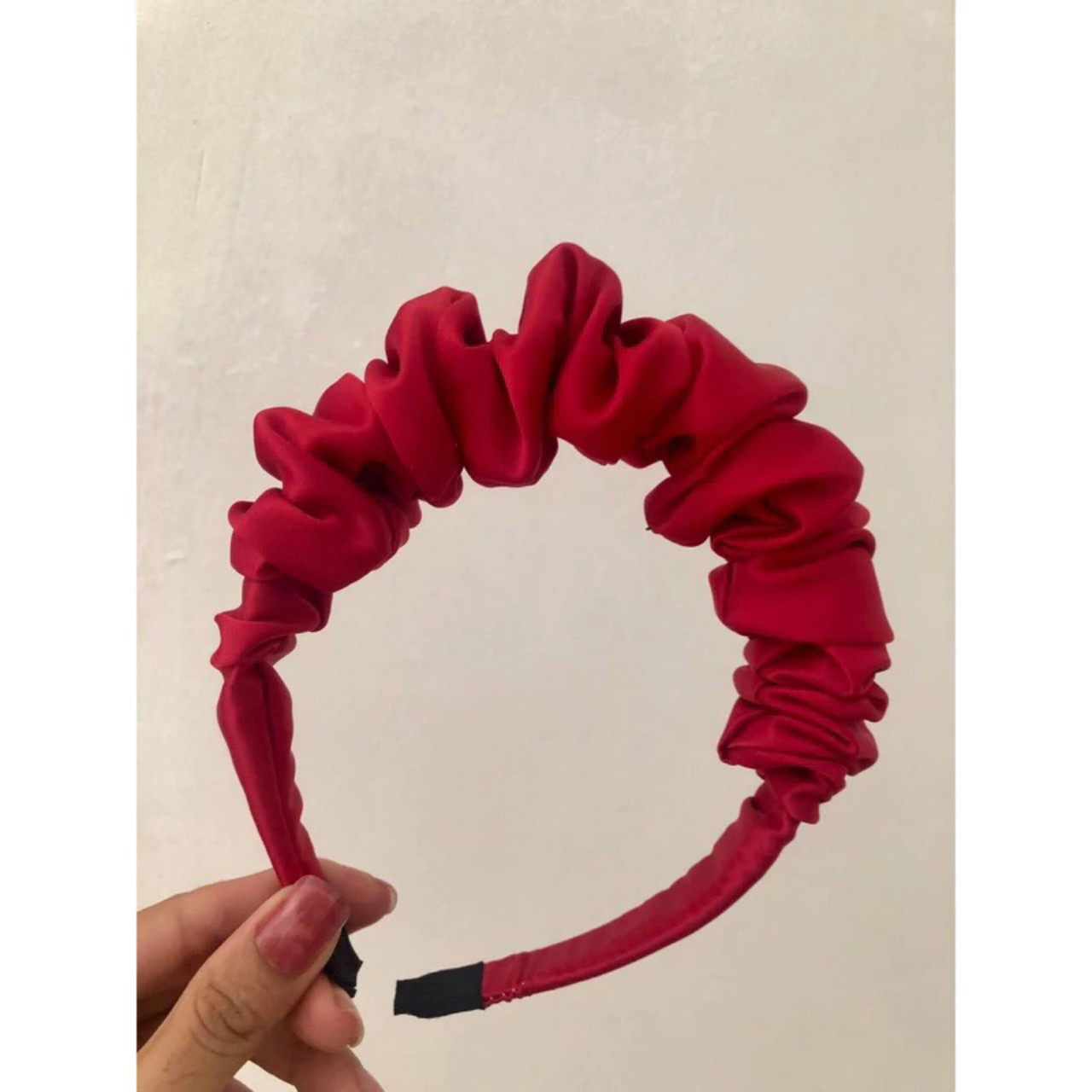Băng đô cài tóc lụa satin bóng,bờm tóc phong cách Hàn Quốc cho Nữ, Bé Gái