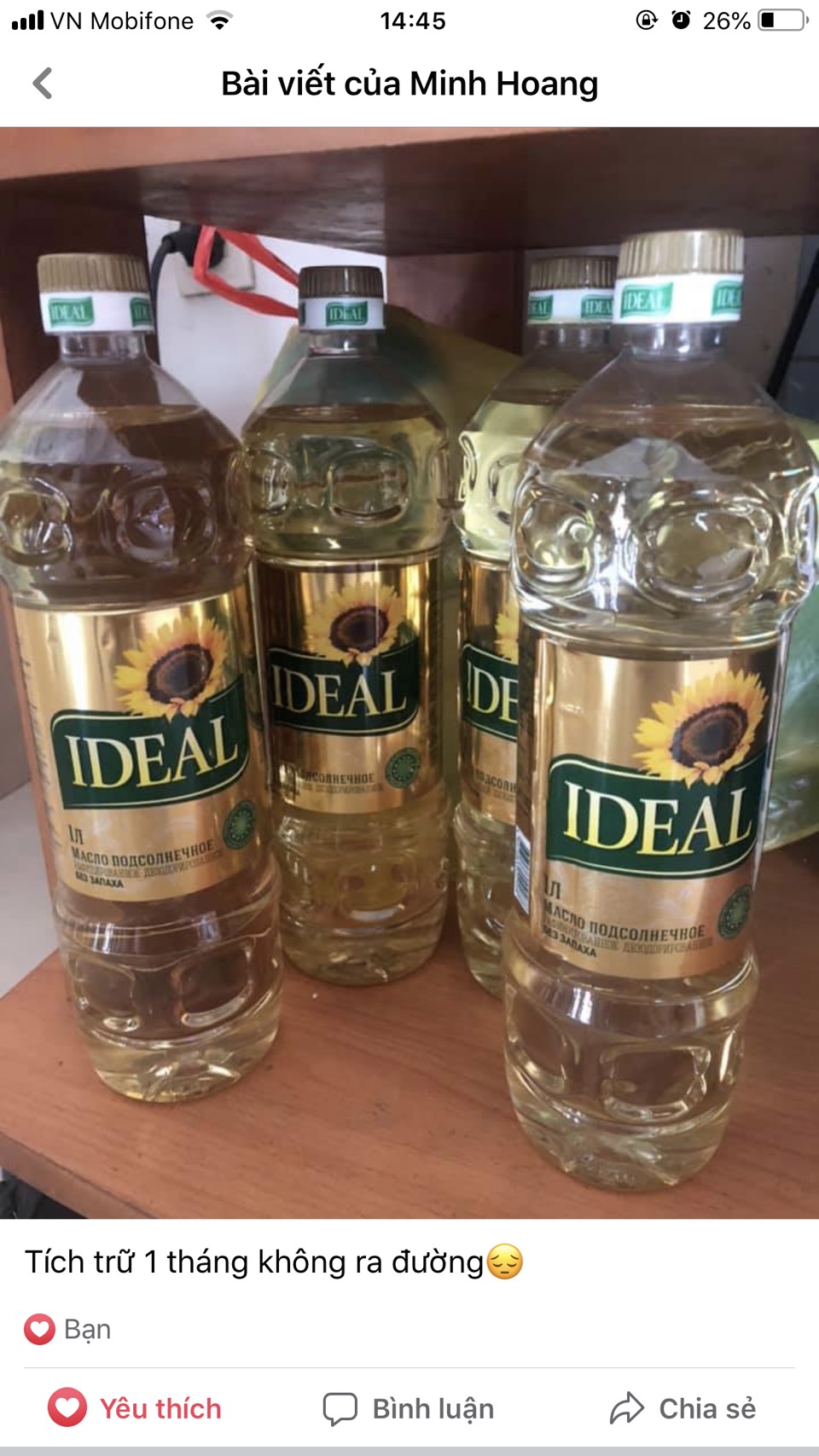 [HCM]Compo 5 chai Dầu hướng dương Nga IDEAL