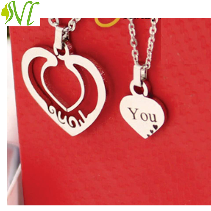 Dây chuyền  cặp trái tim lồng nhau ( 1 cặp)
