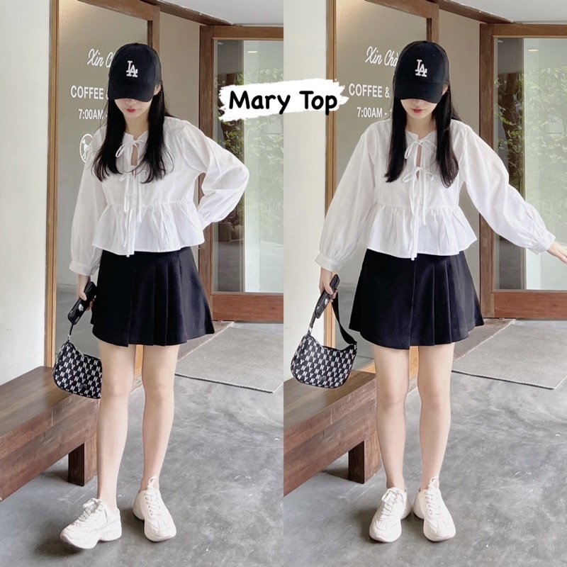 (Oldschoolcloth)MARY Babydoll Top (ảnh thật/sẵn)