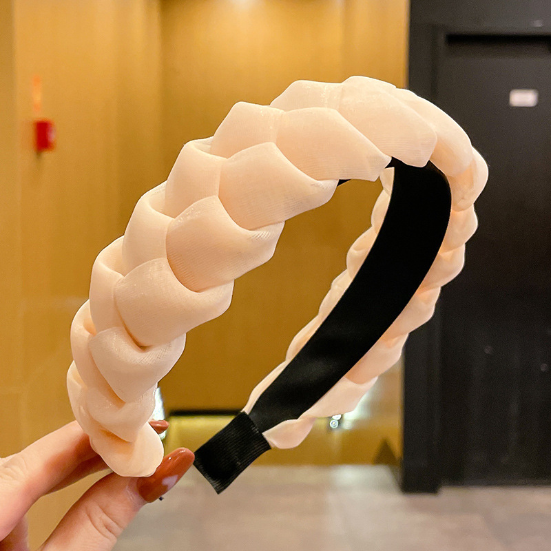 Cài tóc băng đô thắt bím vải pastel cực xinh siêu hot CA43