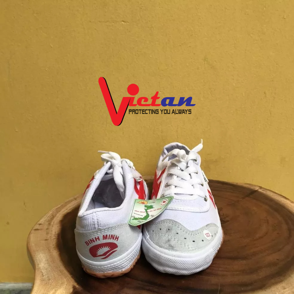 Giày bata Bình Minh Trắng Viền Đỏ