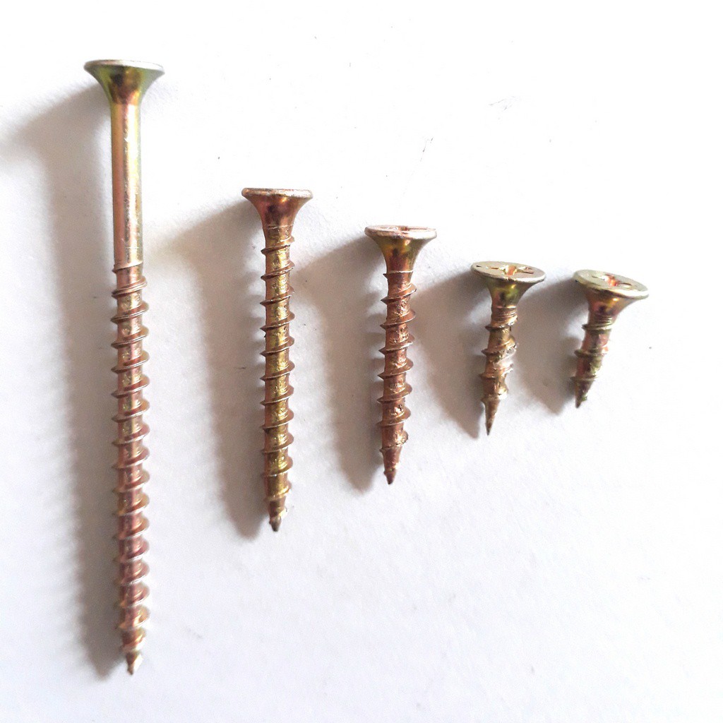 1Kg Vít Gỗ Vàng Ren Thưa 15cm 2cm 3cm 4cm 5cm