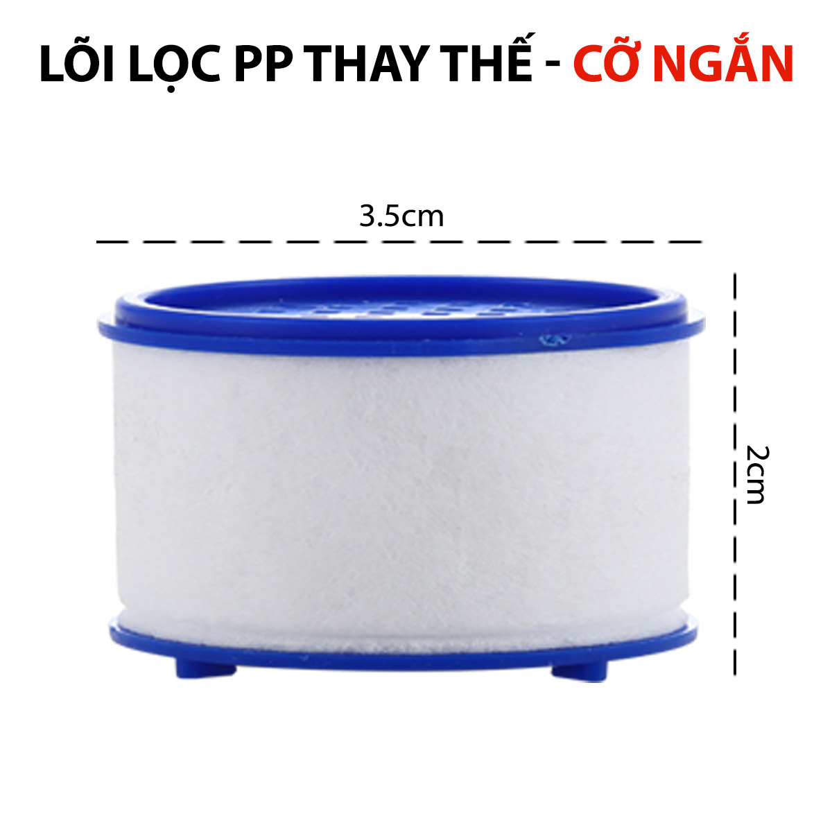 Lõi lọc bông PP thay thế đầu vòi rửa bát Mifan - Lọc nước tại vòi, làm sạch canxi, clo, cặn bẩn, tạp chất trong nguồn nước sinh hoạt gia đình