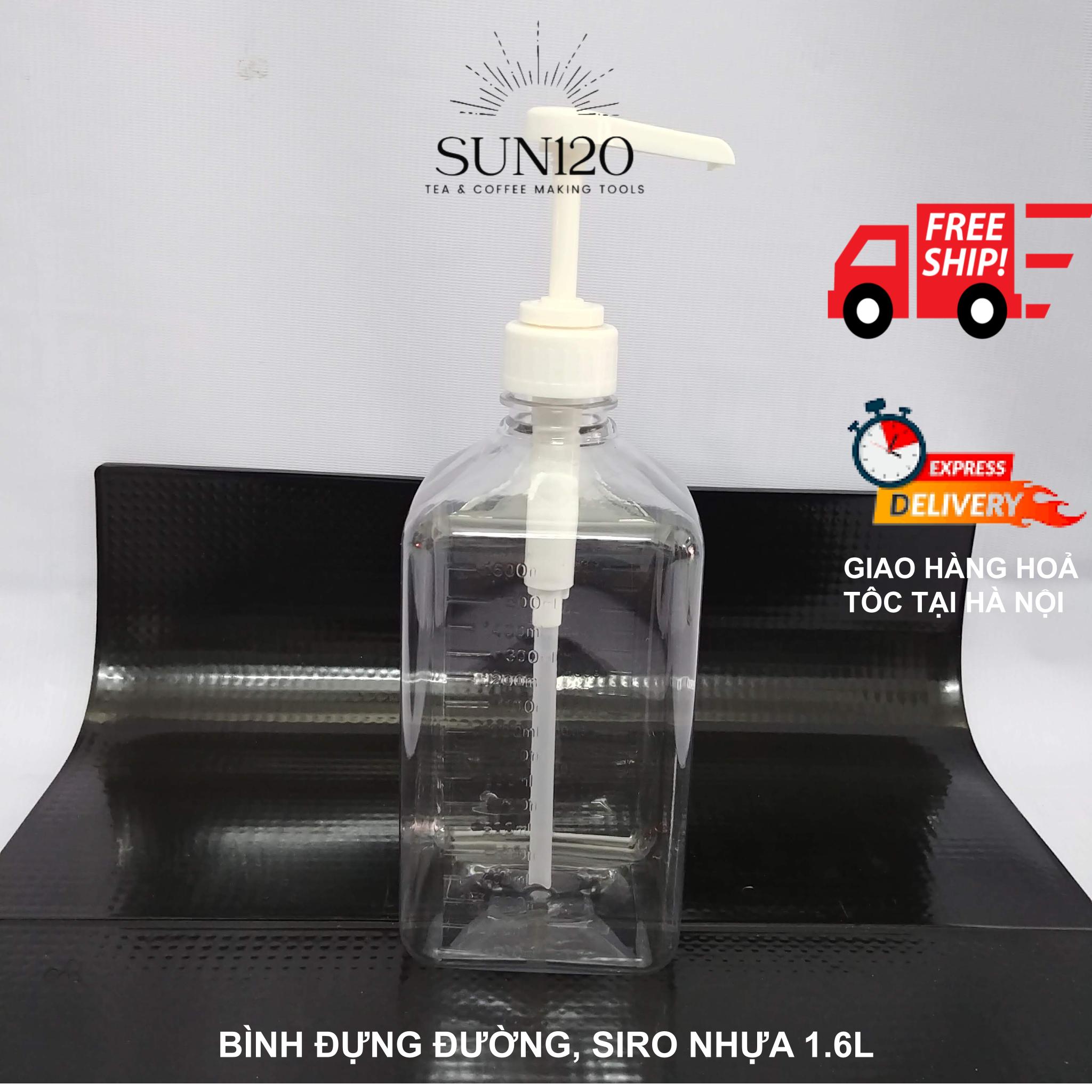 Bình bơm đường bình Đựng xịt Siro Thủy Tinh/ Nhựa hoặc Vòi pump định lượng Bơm 10ml
