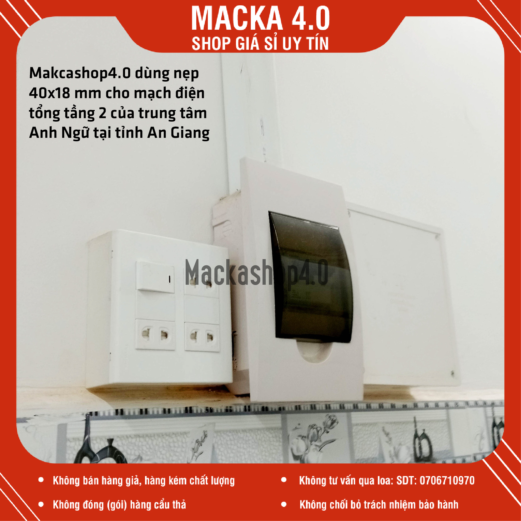 Nẹp vuông luồn dây điện Nanoco dái 1,7m đủ kích thước