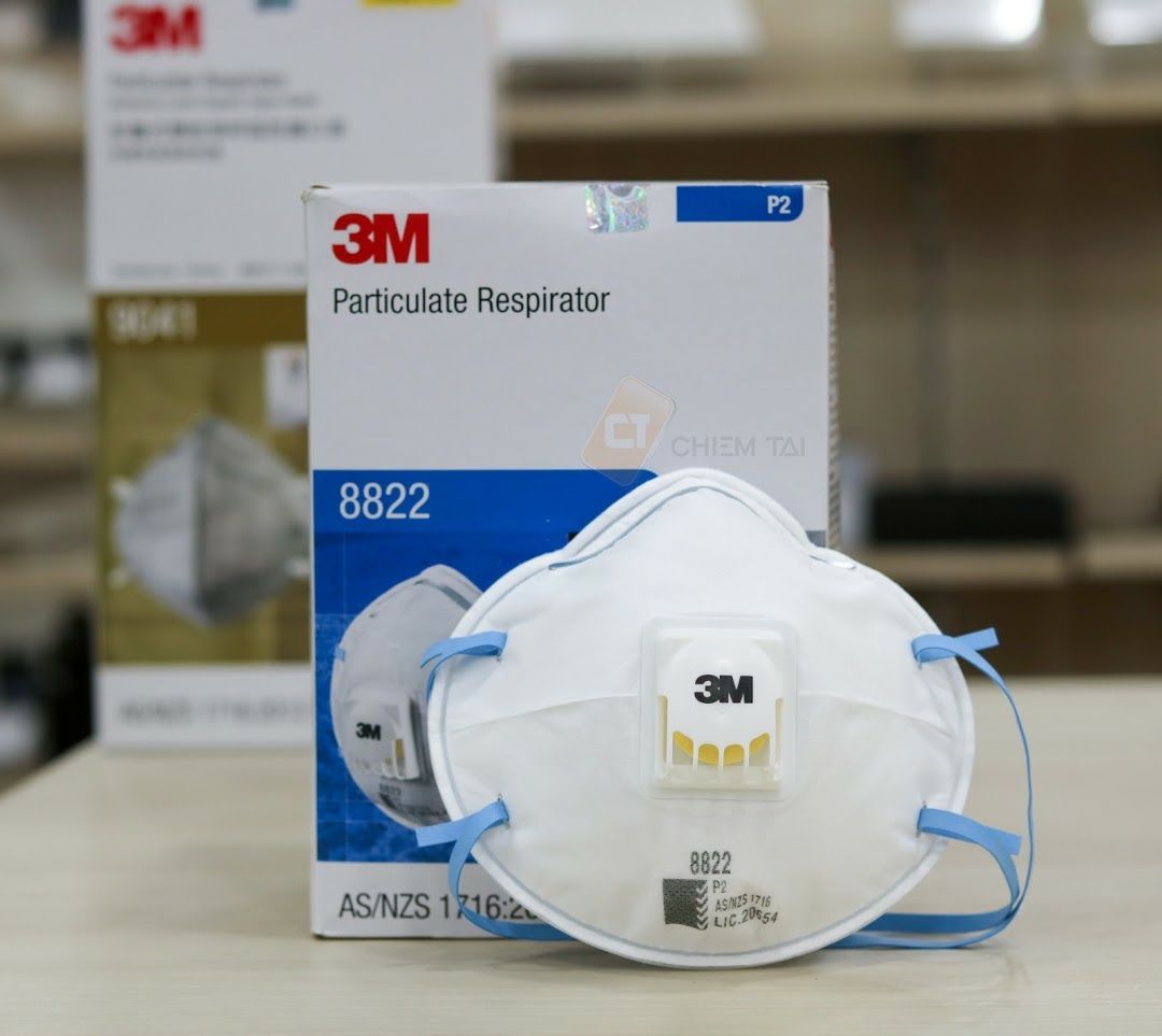 Bộ 5 khẩu trang3m 8822 tiêu chuẩn châu âu ffp2