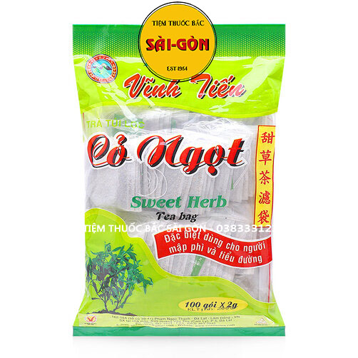 Trà cỏ ngọt vĩnh tiến 100 túi lọc