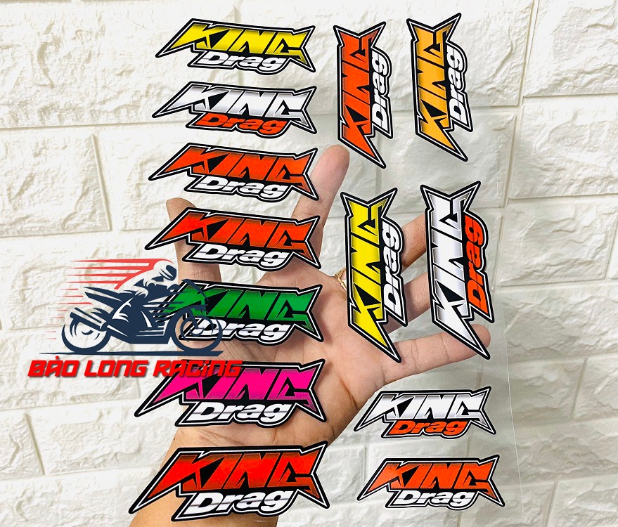 13 tem Sticker decal KINGDRAG dán xe máy siêu rẻ và đẹp