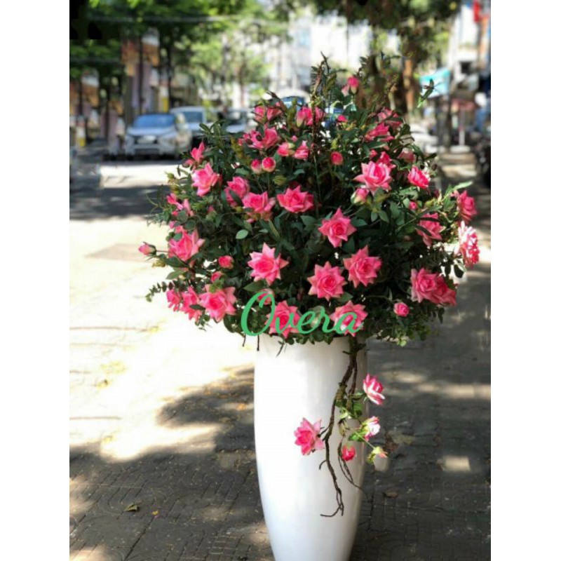 hoa giả- hồng lụa cao cấp 9 bông