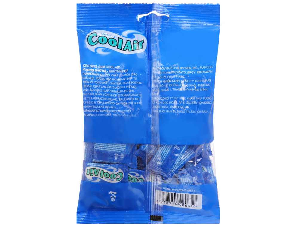 Kẹo Gum Coolair Hương Bạc Hà Khuynh Diệp GóI 145gr