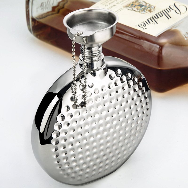 Bình đựng rươu inox 304 tròn dung tích 6oz 180ml