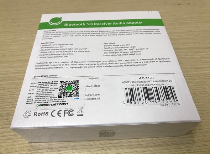 Thiết bị thu Bluetooth 5.0 cho loa UGREEN-40759 Cao Cấp