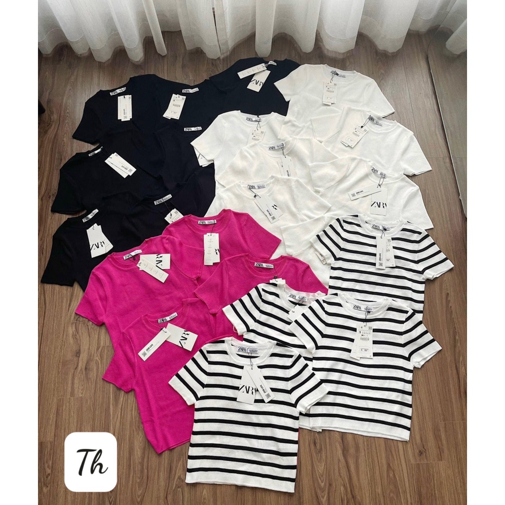 Áo phông croptop cổ tròn chất zip 4 màu siêu chất