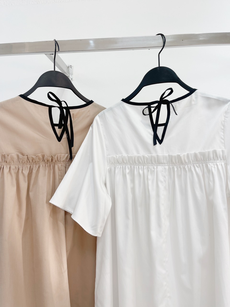 AfterBefore | Đầm doll tay xoè viền đen 2 màu