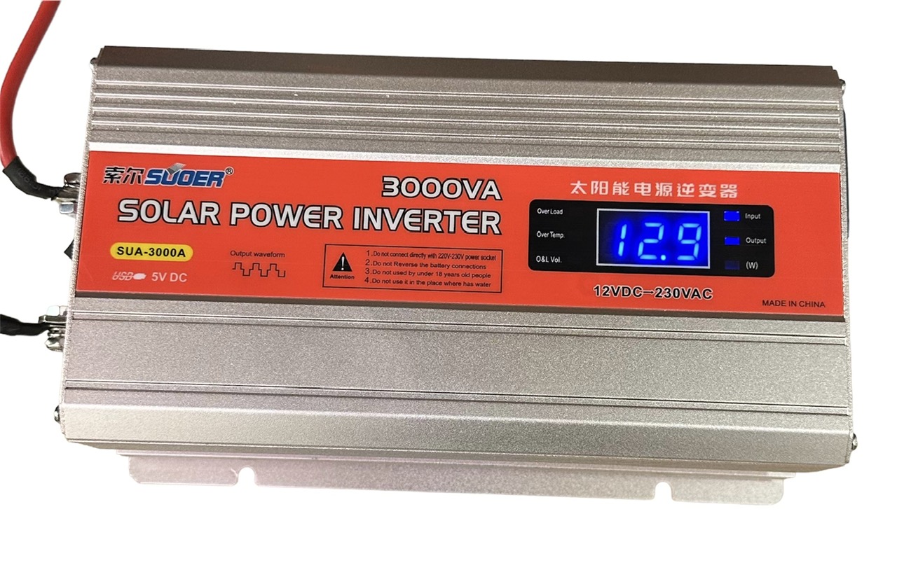 Máy kích điện 12v 3000va có màn hình hiển thị lcd suoer sua-3000a