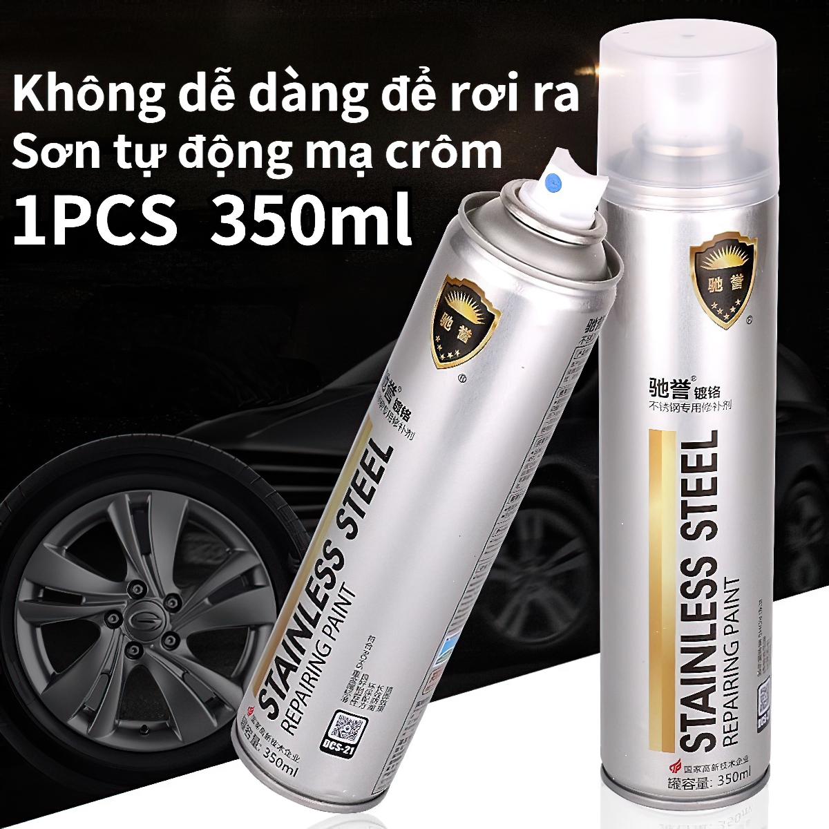 Rusty Spray Paint Xe máy Car Wheel Silver Spray Paint -350ml