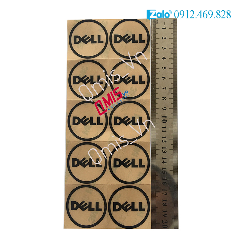 1 CÁI TEM LOGO Dell Latitude E5540 E5550 E5570...(lapop 15 inch) – Đường kính 4cm - ĐEN TO (15 INCH)