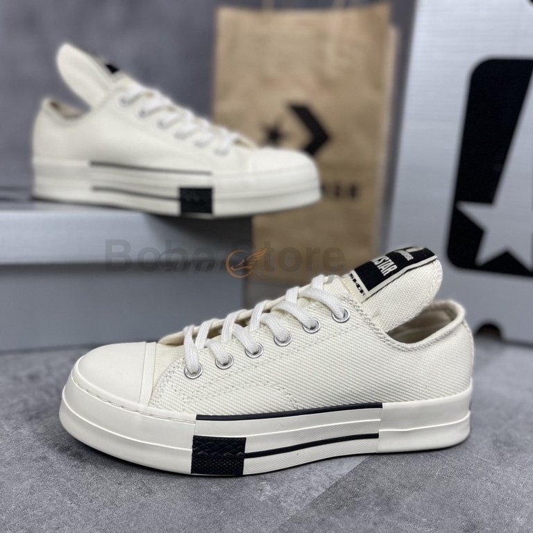 Giày Converse Chuck 70 x Rick Owens DRKSTAR Low White ( Full box)