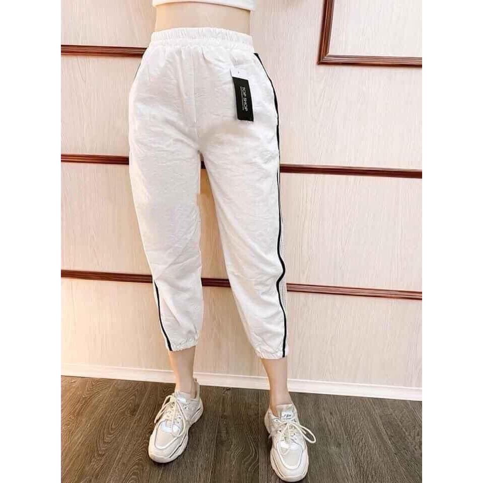 quần baggy đũi sọc phối lưới hót hít