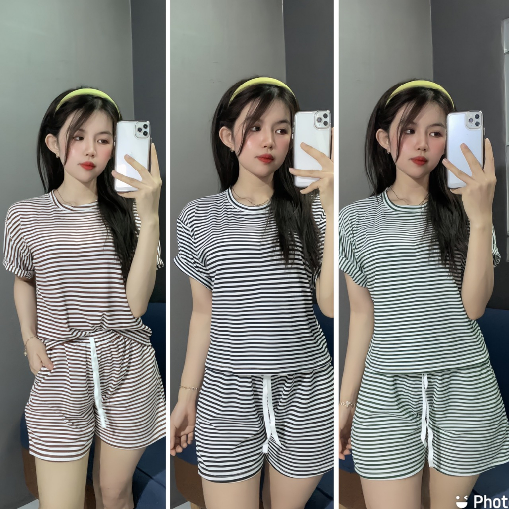 Đồ bộ đùi mặc nhà mùa hè chát thun gân co giản-duisoc