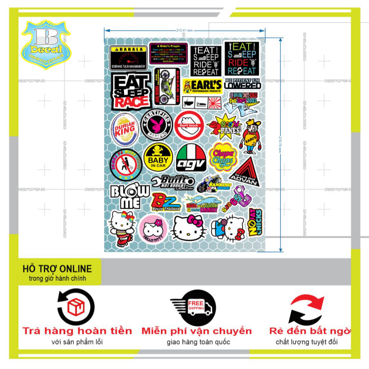 Logo sticker hello kitty 01