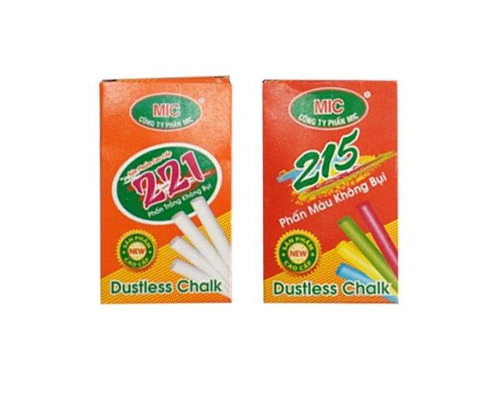 Phấn viết bảng màu không bụi MIC