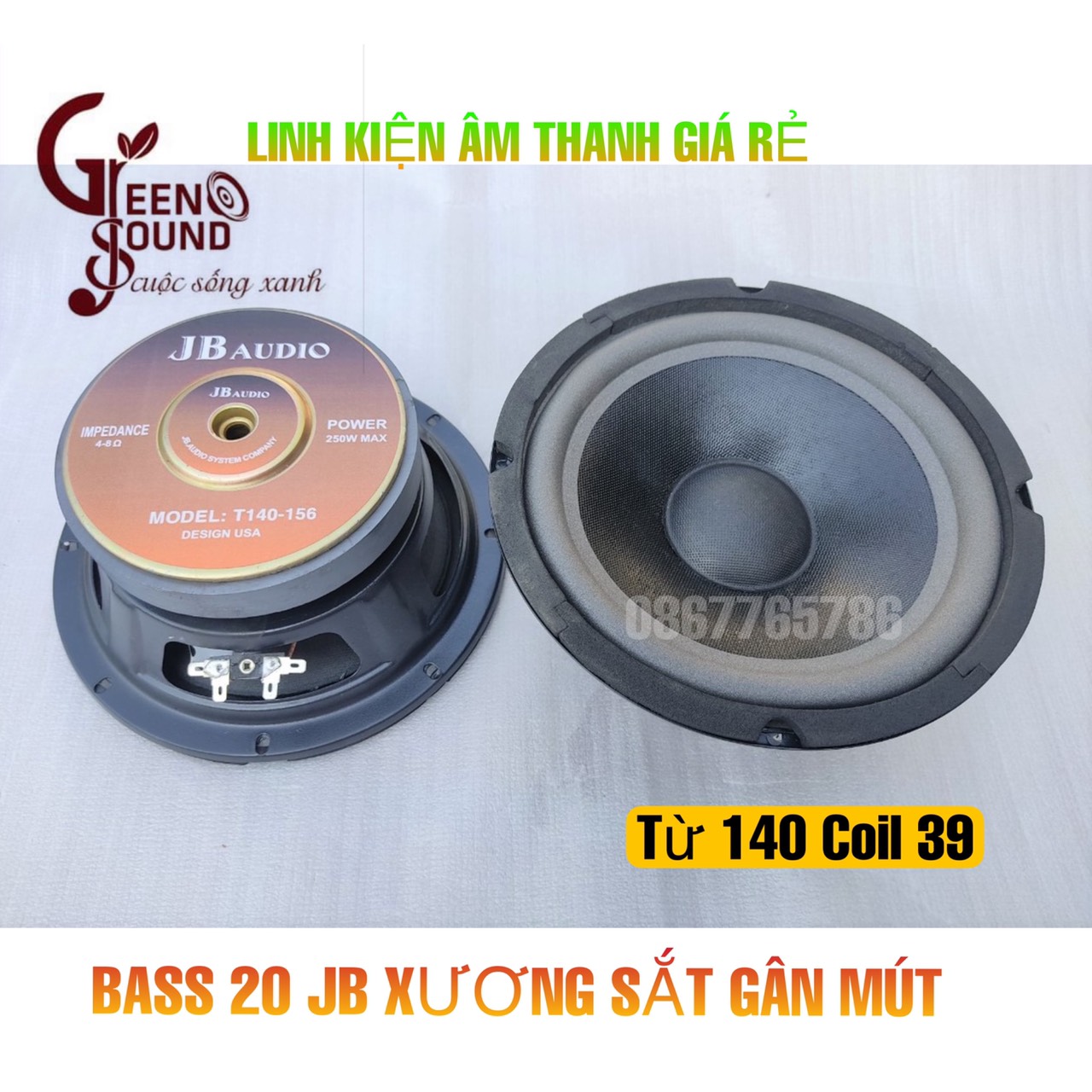 Bass sub 20 jb nhập khẩu từ 140 coil 38.8- củ loa 2 tấc- loa bass 20 giá 1chiếc