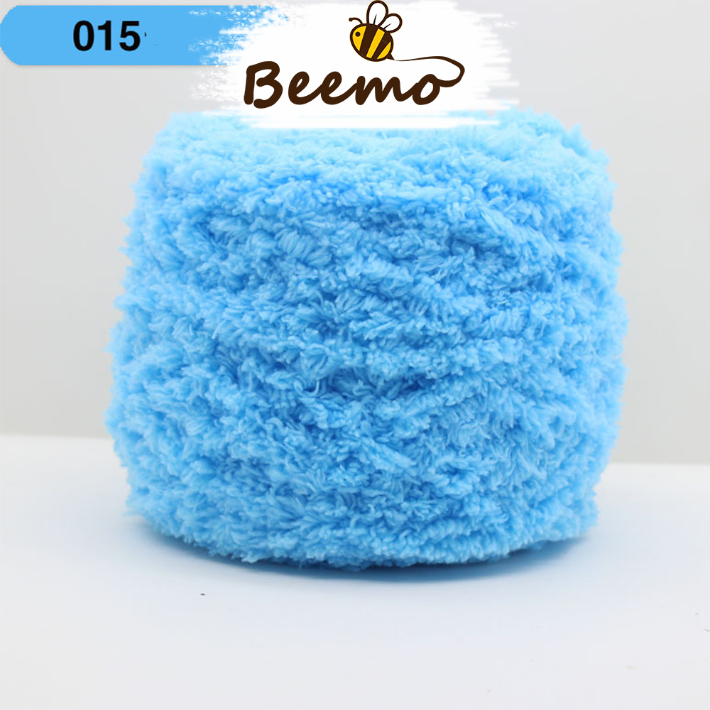 Len Bông Xù Cuộn To 100g Mềm Mịn Đan Móc